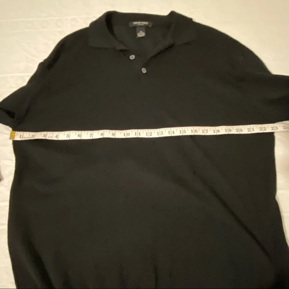 Murano Italia mens 55% wool 45% acrylic long sleeves 3 button collar sweater Med